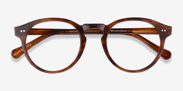 Theory Cognac AcetateEyeglass Frames from EyeBuyDirect, Closed View
