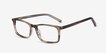 Crane Brown Striped AcetateEyeglass Frames from EyeBuyDirect, Angle View