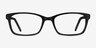 Mesquite Noir AcétateMontures de lunettes de vue d'EyeBuyDirect, Vue de Face
