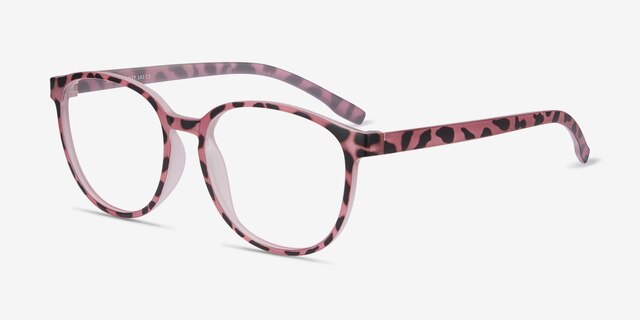 Shifter Pink Tortoise PlasticEyeglass Frames from EyeBuyDirect, Angle View