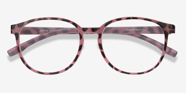 Shifter Pink Tortoise PlasticEyeglass Frames from EyeBuyDirect, Closed View