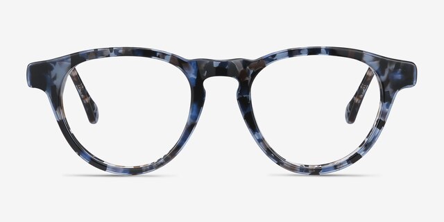 Marine Blue Tortoise AcetateEyeglass Frames from EyeBuyDirect, Front View