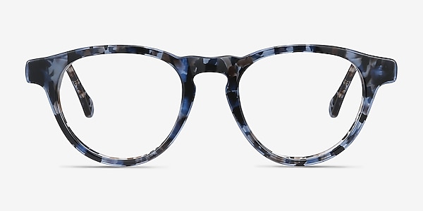 Marine Blue Tortoise Acétate Montures de lunettes de vue