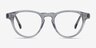 Marine Clear Gray AcetateEyeglass Frames from EyeBuyDirect, Front View