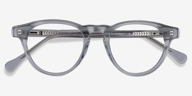 Marine Clear Gray AcetateEyeglass Frames from EyeBuyDirect, Closed View