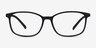 Median Black PlasticEyeglass Frames from EyeBuyDirect, Front View