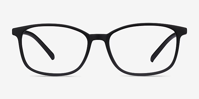 Median Black Plastic Eyeglass Frames