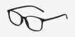 Median Black PlasticEyeglass Frames from EyeBuyDirect, Angle View