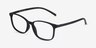Median Black PlasticEyeglass Frames from EyeBuyDirect, Angle View