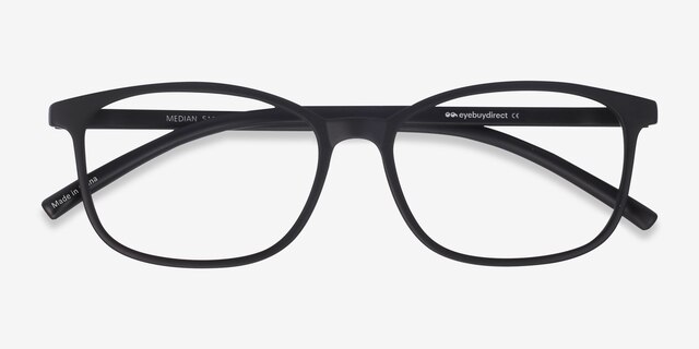 Median Black PlasticEyeglass Frames from EyeBuyDirect, Closed View