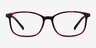 Median Red Floral PlasticEyeglass Frames from EyeBuyDirect, Front View