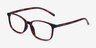 Median Red Floral PlasticEyeglass Frames from EyeBuyDirect, Angle View