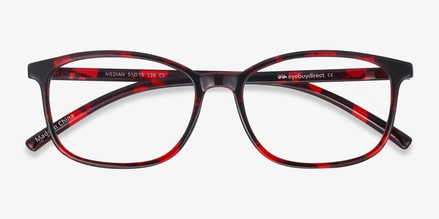 Median Red Floral PlasticEyeglass Frames from EyeBuyDirect, Closed View