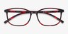 Median Red Floral PlasticEyeglass Frames from EyeBuyDirect, Closed View