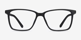 Alaska Noir Plastique Montures de lunettes de vue d'EyeBuyDirect, Vue de Face