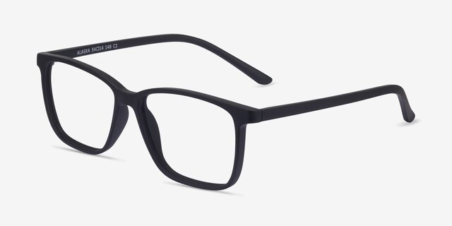 Alaska Black PlasticEyeglass Frames from EyeBuyDirect, Angle View