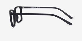 Alaska Noir Plastique Montures de lunettes de vue d'EyeBuyDirect, Vue de Côté