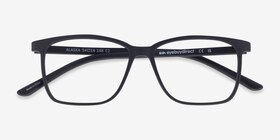 Alaska Noir Plastique Montures de lunettes de vue d'EyeBuyDirect, Vue Rapprochée