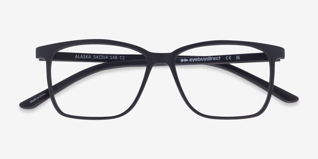 Alaska Black PlasticEyeglass Frames from EyeBuyDirect, Closed View