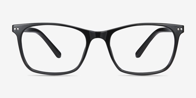 Arctic Black PlasticEyeglass Frames from EyeBuyDirect, Front View