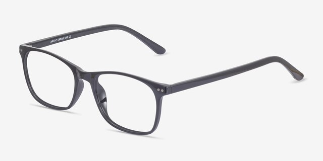 Arctic Black PlasticEyeglass Frames from EyeBuyDirect, Angle View