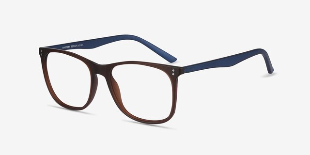 Mystery Brown PlasticEyeglass Frames from EyeBuyDirect, Angle View