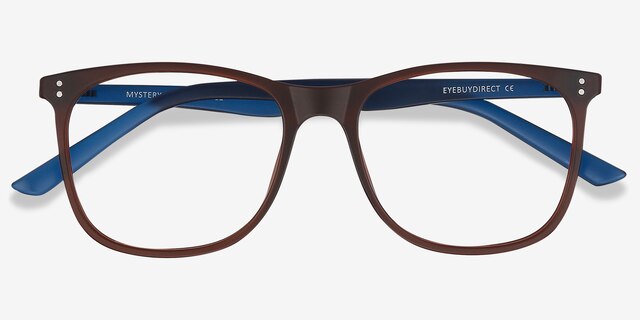Mystery Brown PlasticEyeglass Frames from EyeBuyDirect, Closed View