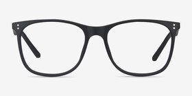 Mystery Noir Plastique Montures de lunettes de vue d'EyeBuyDirect, Vue de Face