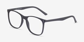 Mystery Noir Plastique Montures de lunettes de vue d'EyeBuyDirect, Vue d'Angle