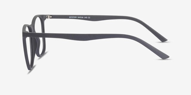 Mystery Black PlasticEyeglass Frames from EyeBuyDirect, Side View