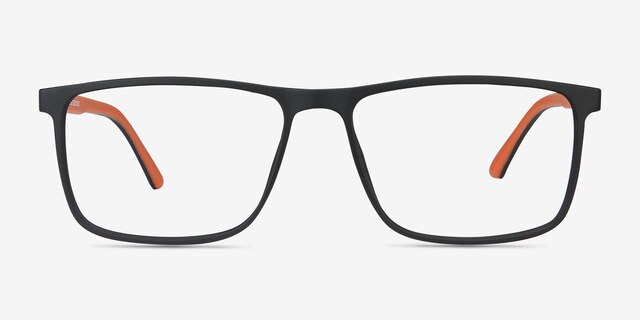 Holmes Noir PlastiqueMontures de lunettes de vue d'EyeBuyDirect, Vue de Face