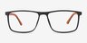 Holmes Noir PlastiqueMontures de lunettes de vue d'EyeBuyDirect, Vue de Face