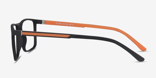 Holmes Noir PlastiqueMontures de lunettes de vue d'EyeBuyDirect, Vue de Côté
