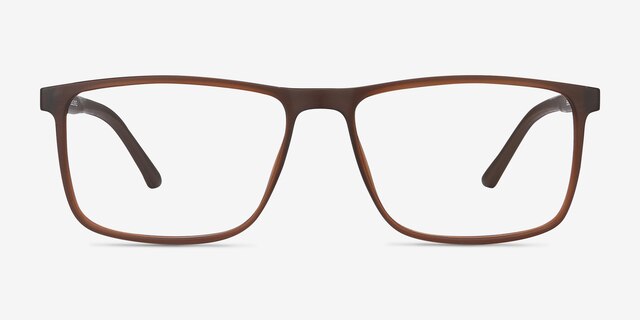 Holmes Brown PlasticEyeglass Frames from EyeBuyDirect, Front View