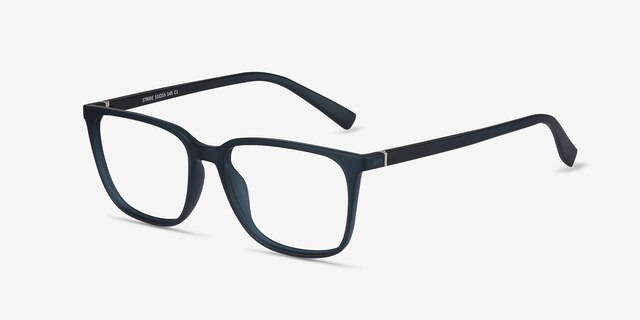 Stride Navy PlasticEyeglass Frames from EyeBuyDirect, Angle View