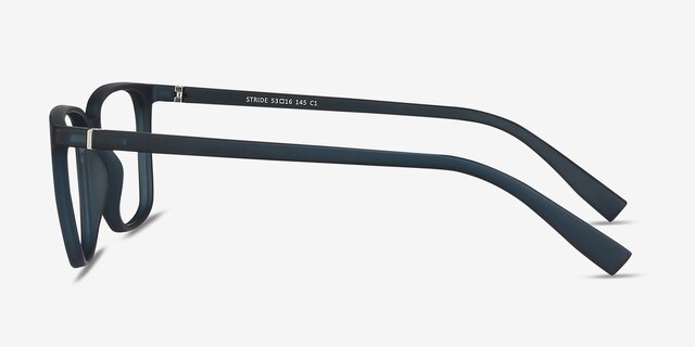 Stride Navy PlasticEyeglass Frames from EyeBuyDirect, Side View
