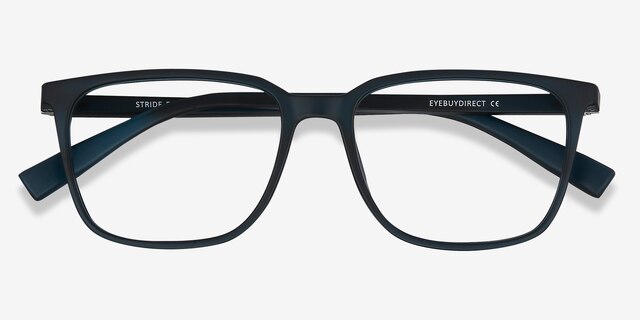 Stride Navy PlasticEyeglass Frames from EyeBuyDirect, Closed View