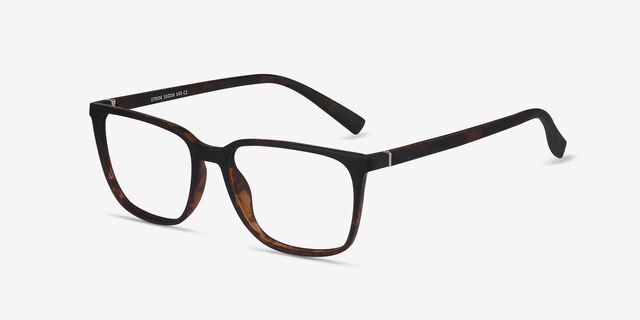 Stride Tortoise PlasticEyeglass Frames from EyeBuyDirect, Angle View