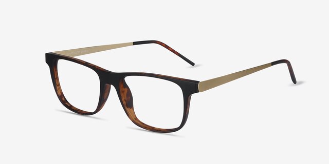 Karat Tortoise Plastic-metalEyeglass Frames from EyeBuyDirect, Angle View