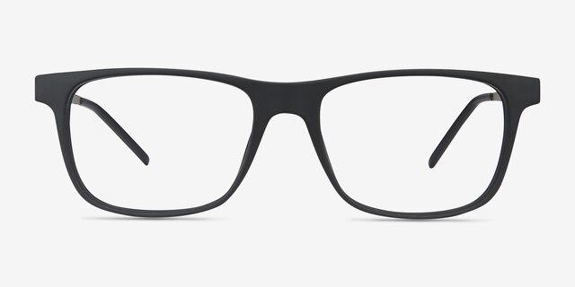 Karat Noir Plastic-metalMontures de lunettes de vue d'EyeBuyDirect, Vue de Face