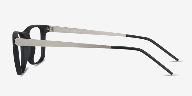 Karat Noir Plastic-metalMontures de lunettes de vue d'EyeBuyDirect, Vue de Côté