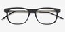 Karat Noir Plastic-metalMontures de lunettes de vue d'EyeBuyDirect, Vue Rapprochée