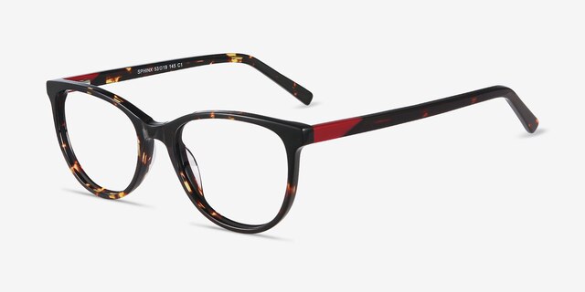 Sphinx Tortoise AcetateEyeglass Frames from EyeBuyDirect, Angle View