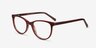 Sphinx Red Striped AcetateEyeglass Frames from EyeBuyDirect, Angle View