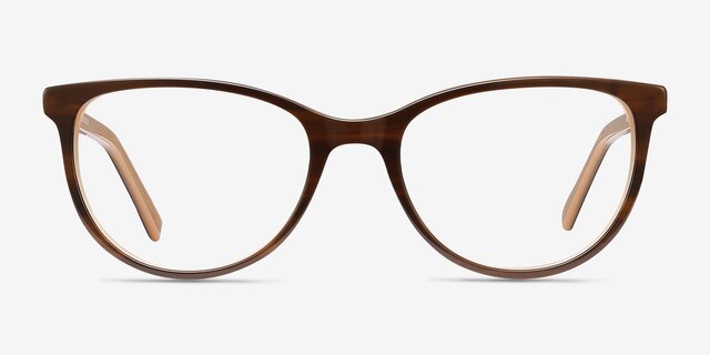 Sphinx Striped AcetateEyeglass Frames from EyeBuyDirect, Front View