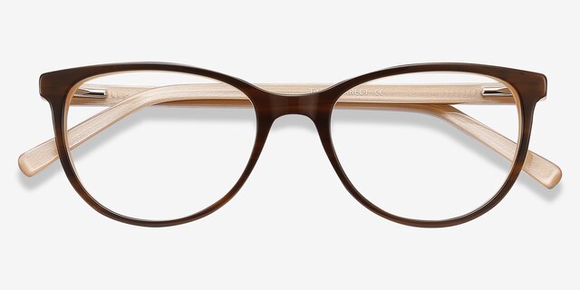 Sphinx Striped AcetateEyeglass Frames from EyeBuyDirect, Closed View
