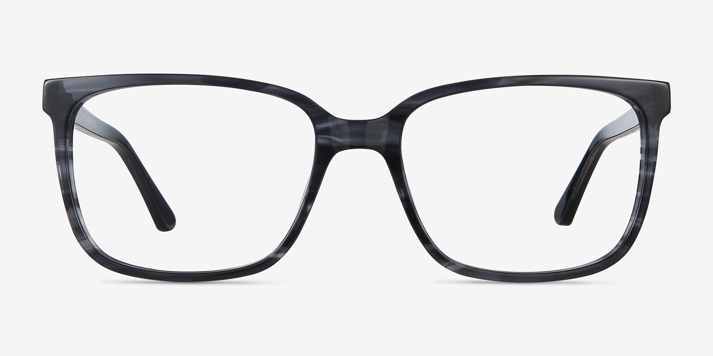 Formula Rectangle Gray Striped Glasses for Men | Eyebuydirect