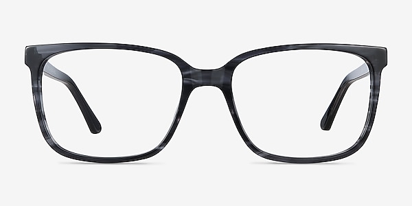 Formula Gray Striped Acetate Eyeglass Frames