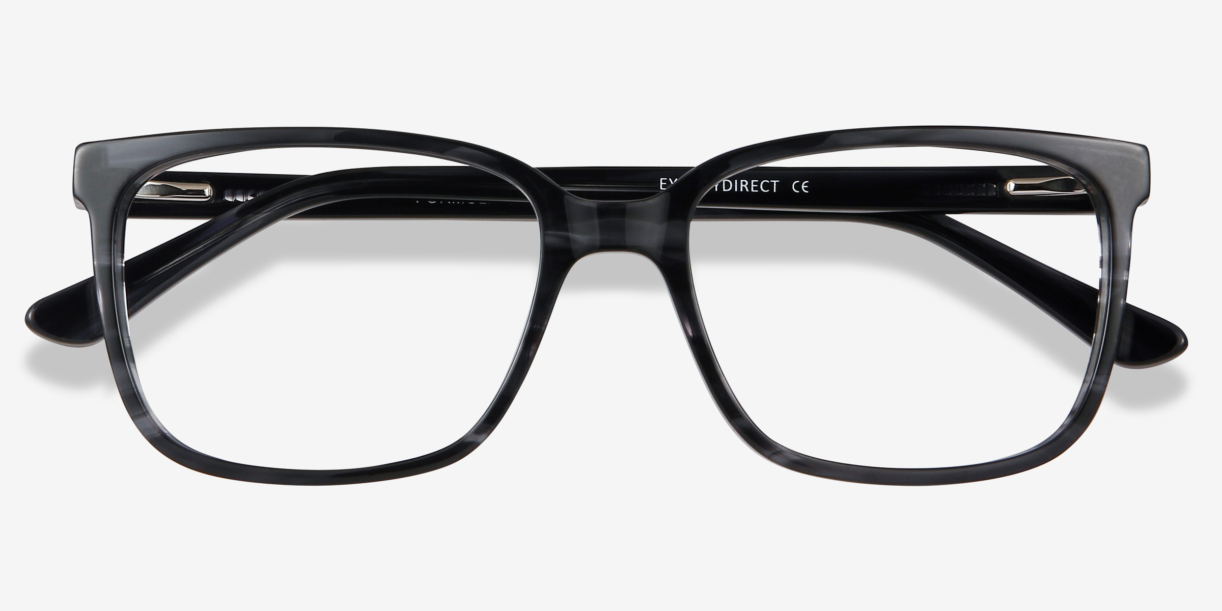Formula Rectangle Gray Striped Glasses for Men | Eyebuydirect