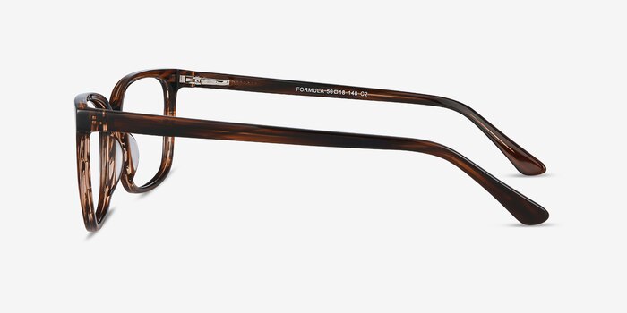 Formula Brown Striped Acetate Eyeglass Frames from EyeBuyDirect